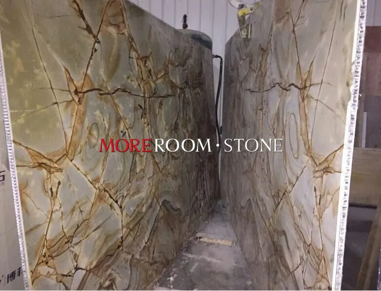 Painel composto de alumínio de mármore do material de construção do revestimento da parede interior do teste padrão natural da arte