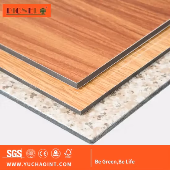 20 anos fabricante 3mm 4mm 5mm PVDF ACP material de construção brilhante placa ACP painel composto de alumínio