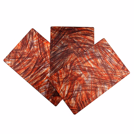 Os materiais de construção de alumínio do papel de parede à prova de fogo escovaram o painel composto de alumínio